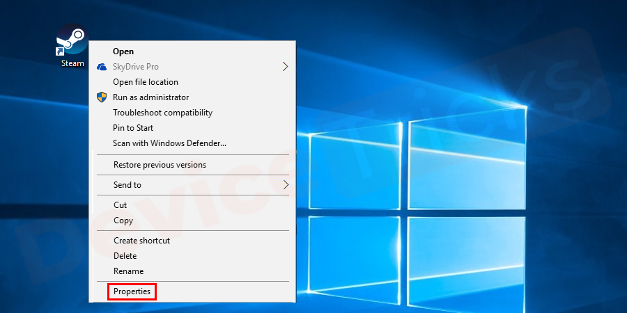 Then right-click on the setup and choose the Properties option.