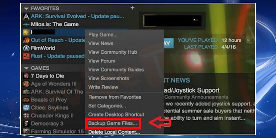 You can see all the games, right-click on the PUBG game and select backup game files from the drop-down list.