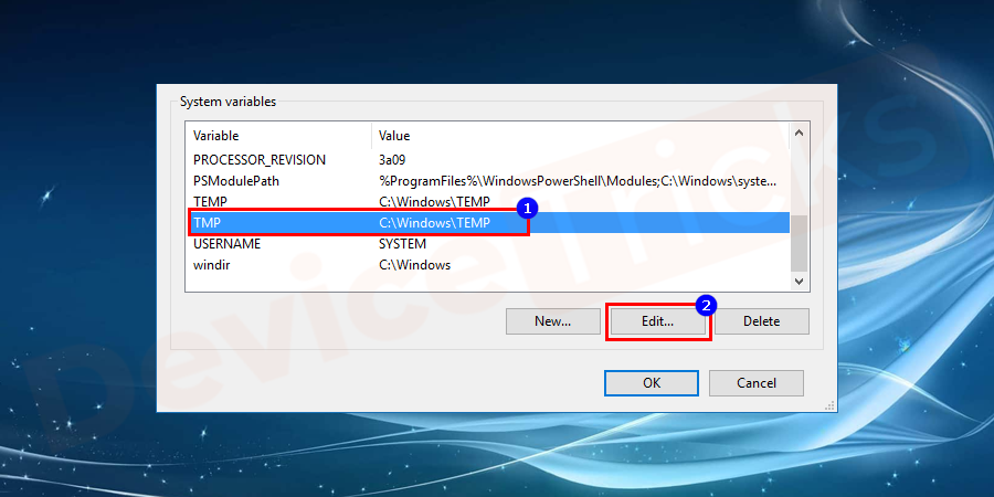 Similarly, repeat the process for the TMP file.