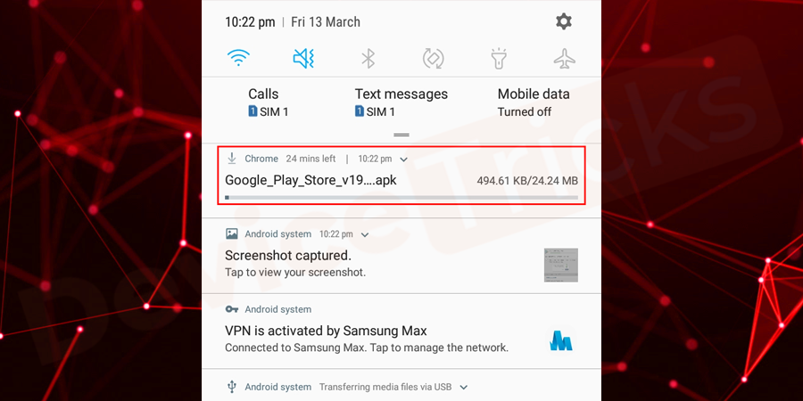 After the completion of the download process, go to the File Explorer and then tap on the downloaded file of Google Play Service.