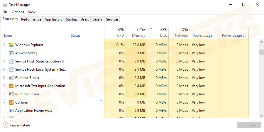 Press Ctrl+Shift+Esc keys to open Task Manager.