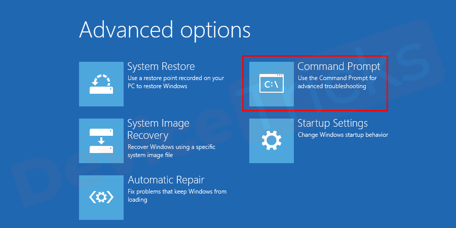 Here also, you will get additional options, select ‘Command Prompt’.