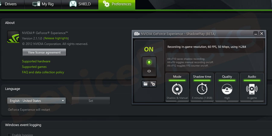 nvidia shadowplay how to turn off nvidia shadowplay how to turn off