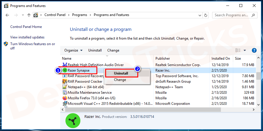 Uninstall and Reinstall the game or program