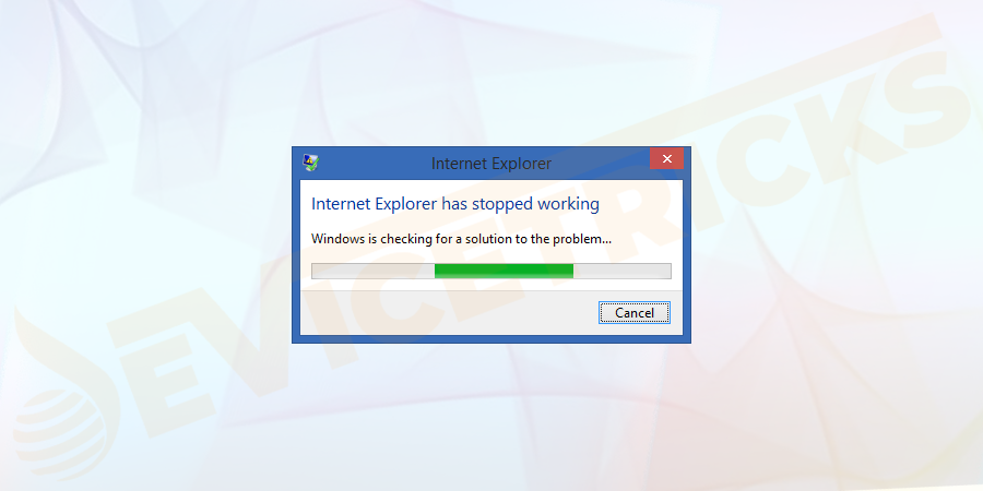 What does the Error "Internet Explorer Has Stopped Working" mean?