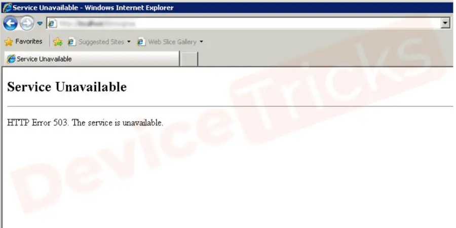 What is HTTP 503 Service Unavailable Error?