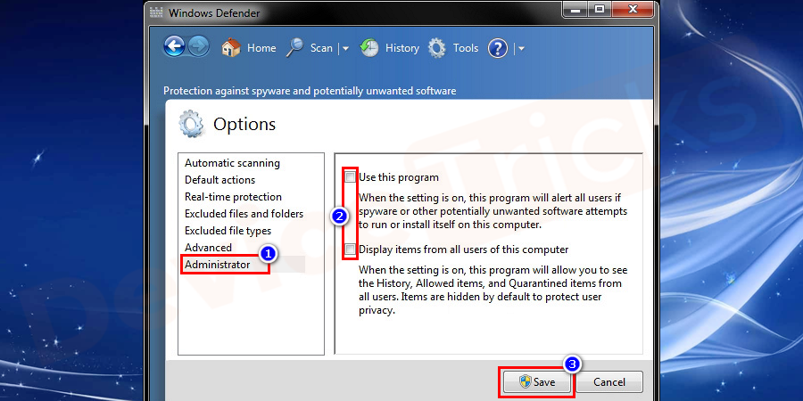 Click on the save button present at the button of the window.
