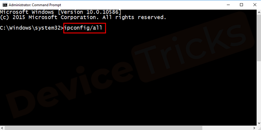 ipconfig /all