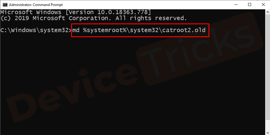 md %systemroot%\system32\catroot2.old