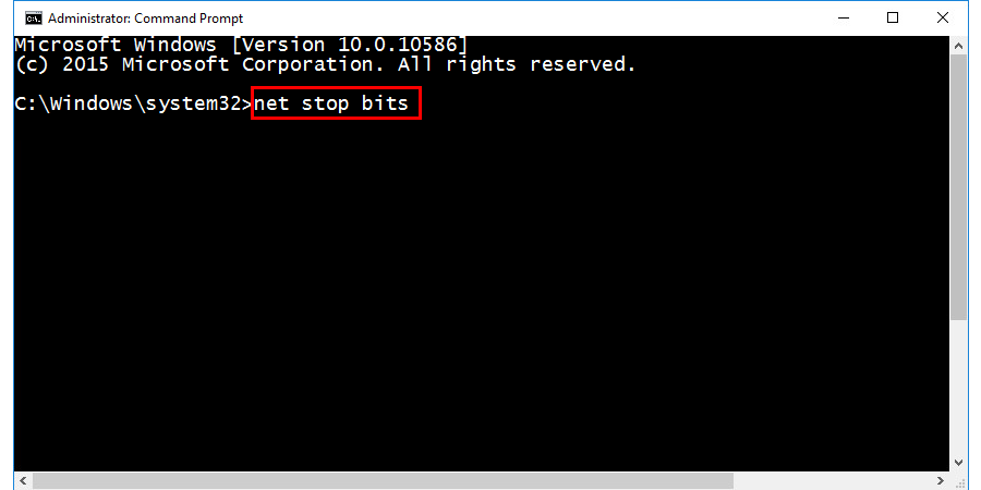 net stop bits