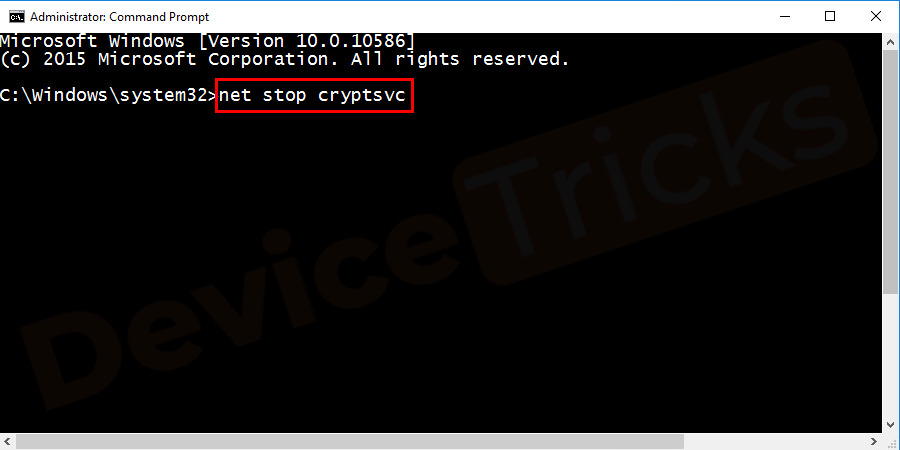 net stop cryptsvc