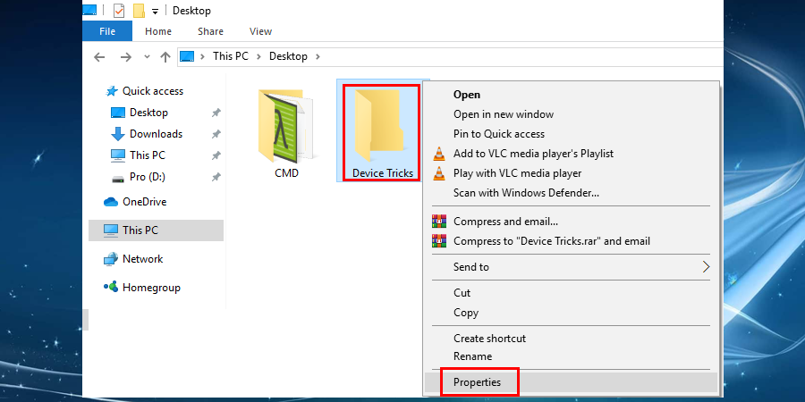 Select the folder you want to get full permission of and right-click the folder to select properties from the menu to fix Windows File Explorer keeps crashing
