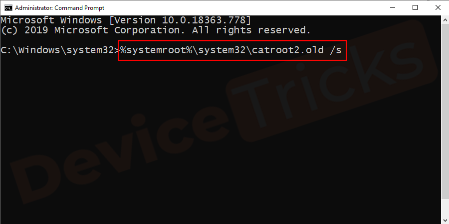 %systemroot%\system32\catroot2.old /s