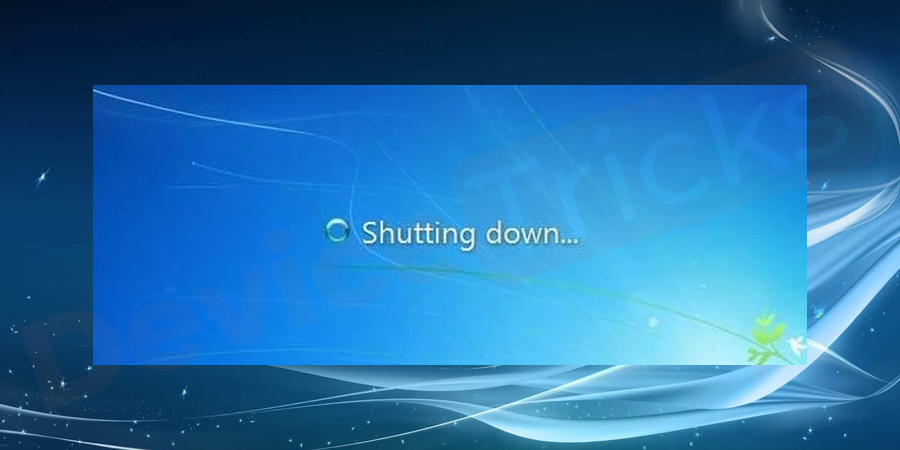 Click on the Power menu and select ‘Shut down’ option.