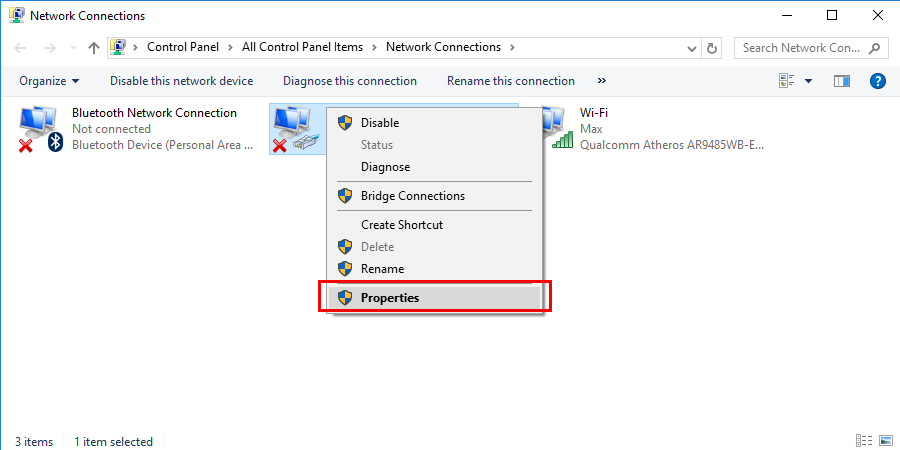Local Network Connection