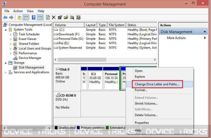 Change Drive Letter and Paths