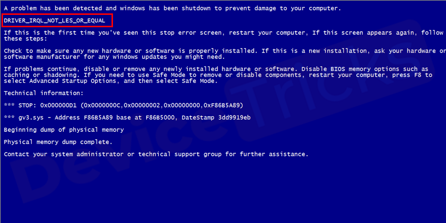 stop code irql not less or equal windows 10 random stop code irql not less or equal windows 10 random