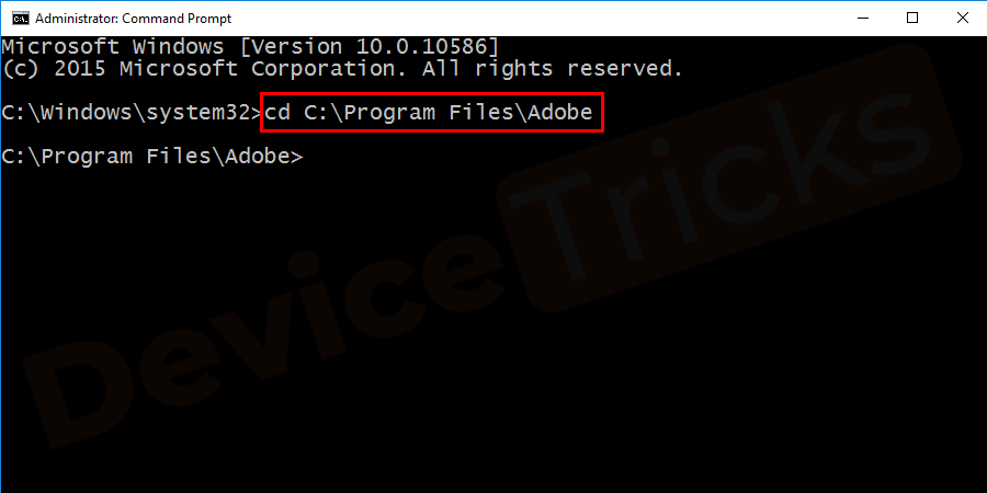 Type cd + “exact path to folder or file” and press Enter.