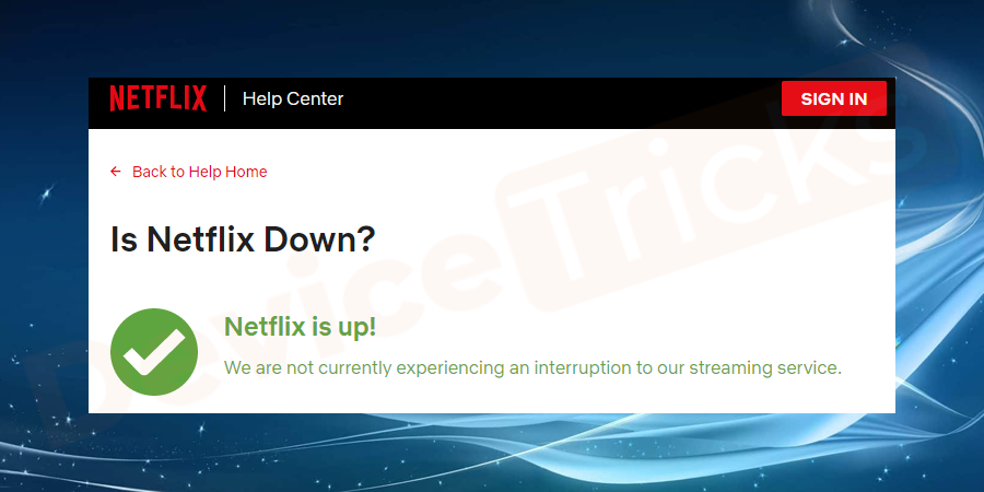 Check if the Netflix server is down or working