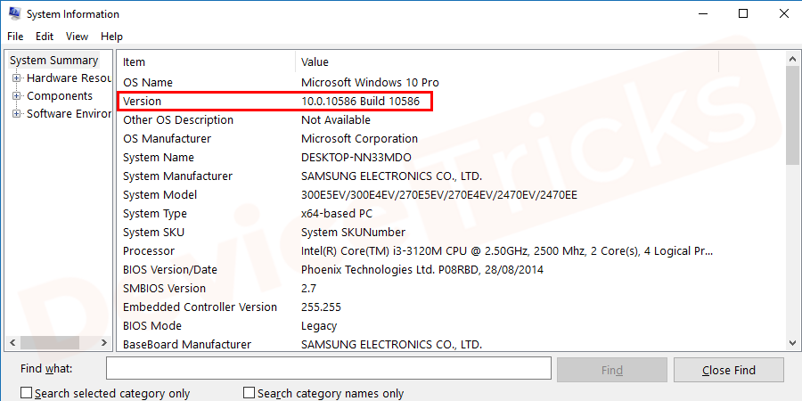 In the next window, check your current BIOS Version/Date and go to its official website.