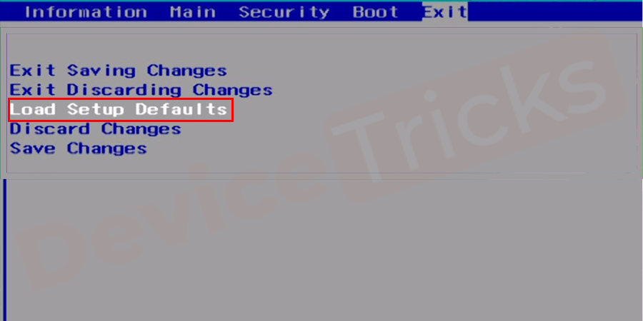 How to Fix Device not Migrated on Windows 10? Reset your system’s BIOS settings