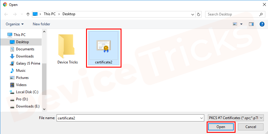 Select the file