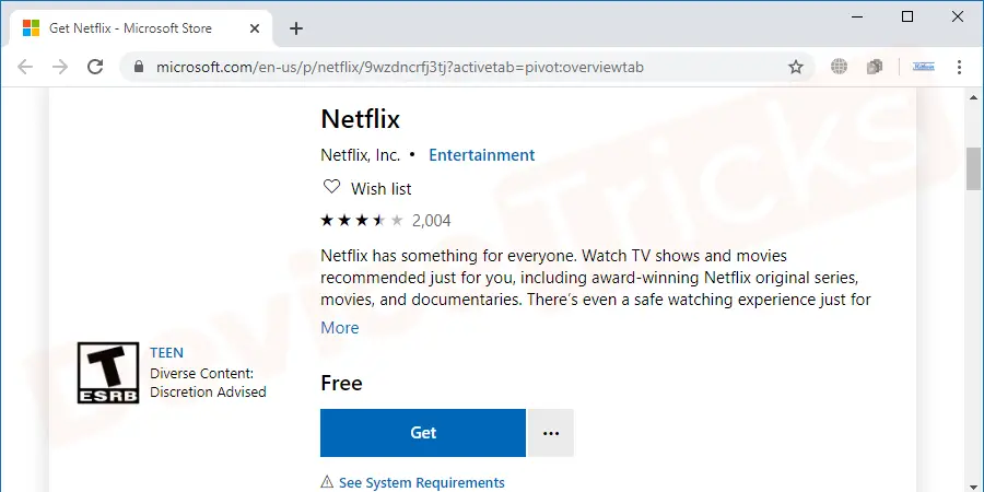 Uninstall and Re-install the Netflix application