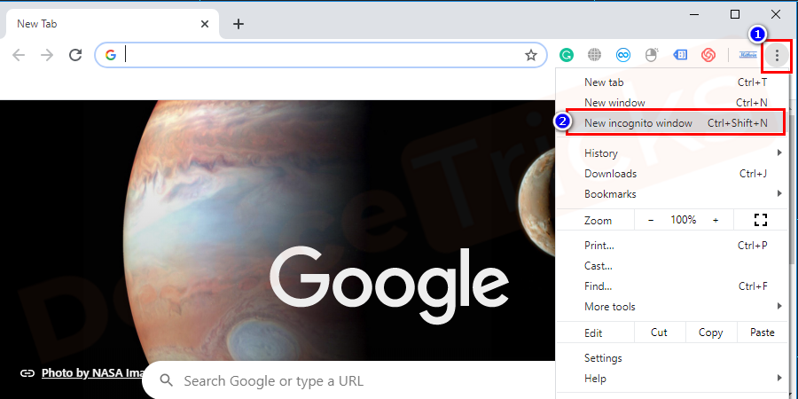 Try Incognito Mode