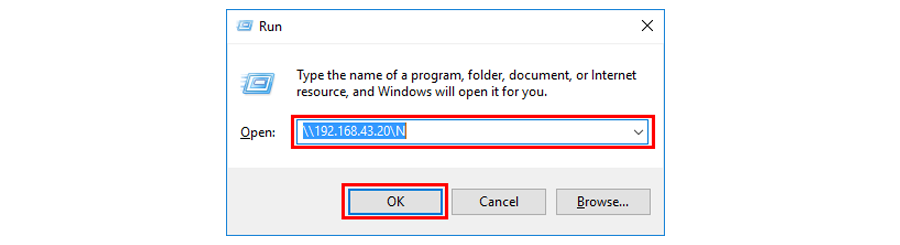 Access the IP address of the intender to Fix The network path was not found.