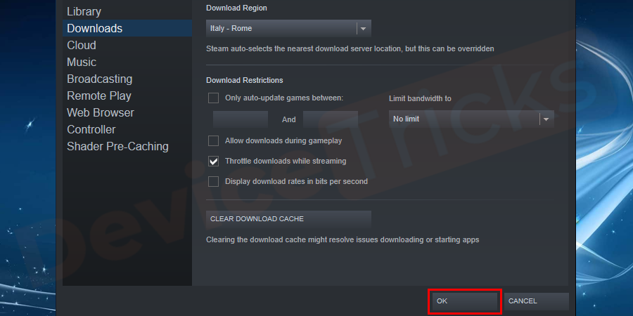 After completing the above task, click on the ‘OK’ button.