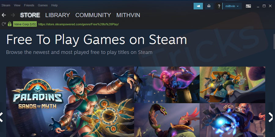 Launch Steam.