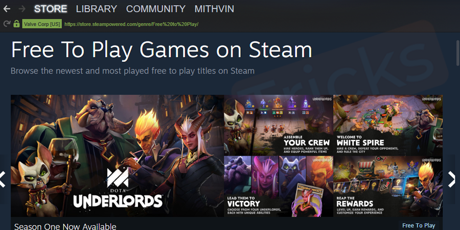 Launch Steam.