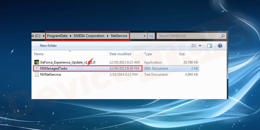 Inside the folder, you will get the ‘NSManagedTasks.xml file, select the one and then delete the file.