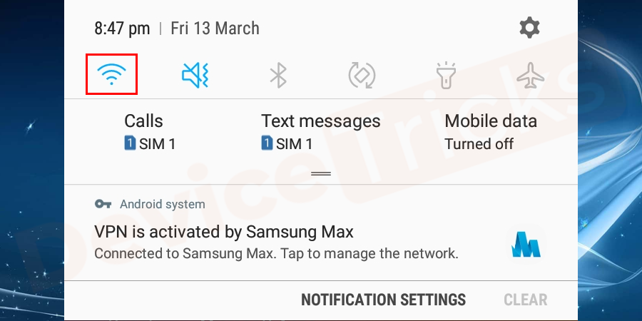 Open Settings and click Wi-Fi.