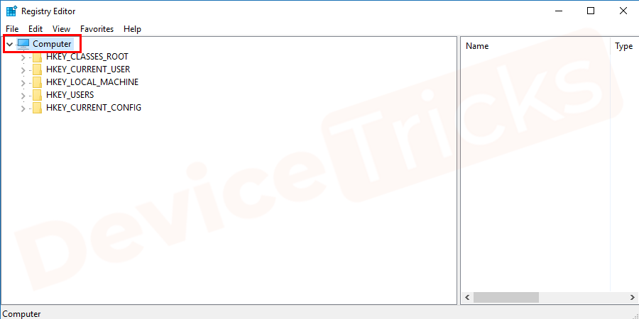 In the registry editor page, you will get My computer icon and clicking on the arrow key will give you additional options.