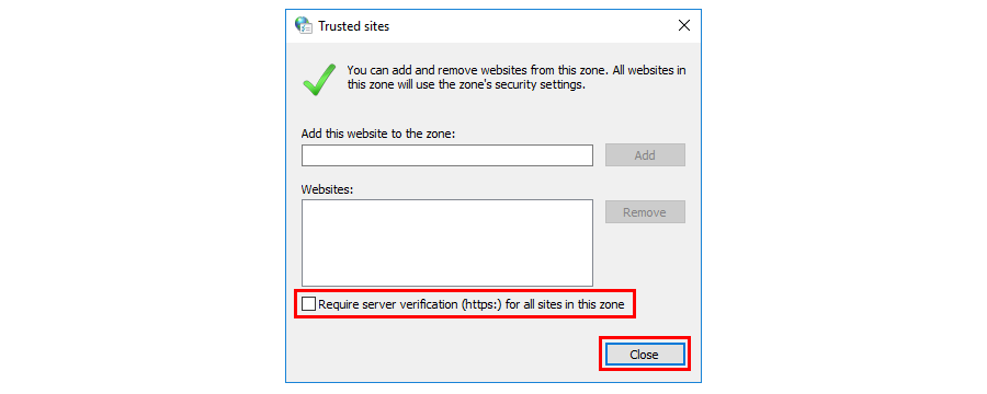 Whitelist the Windows Update servers to Fix the Error code: 0x80070035