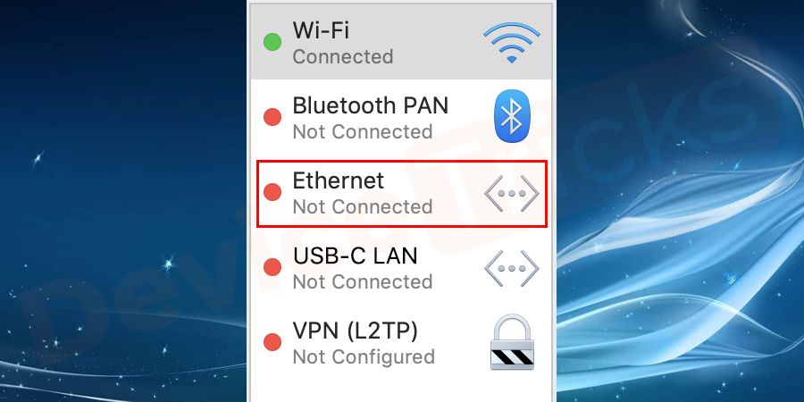 Select the connection required to modify.