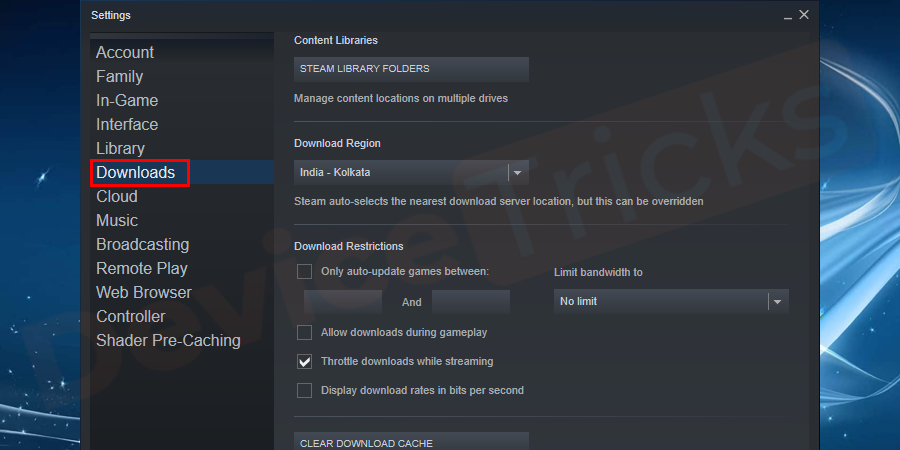 how to fix steam download speed