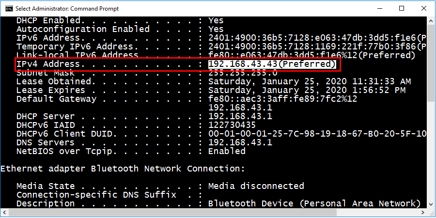 Access the IP address of the intender to Fix The network path was not found.