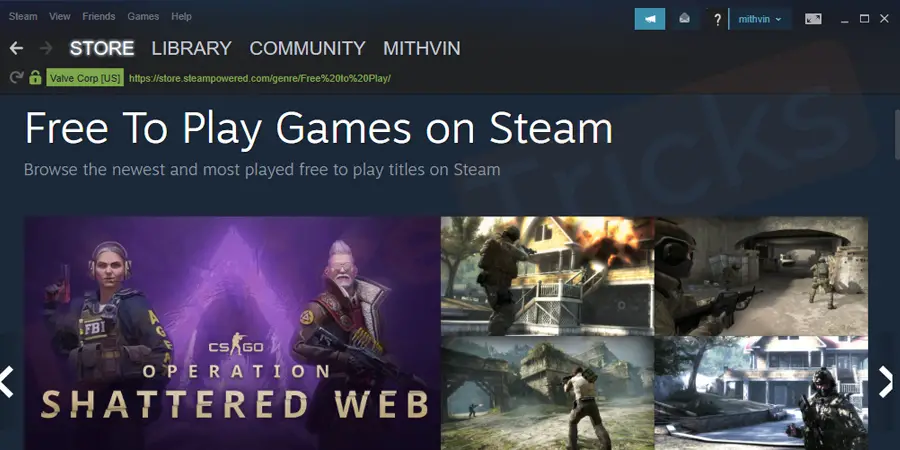 Launch Steam on your PC.