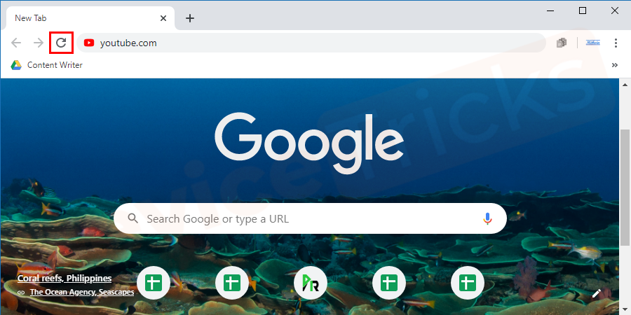 Restart YouTube and your browser