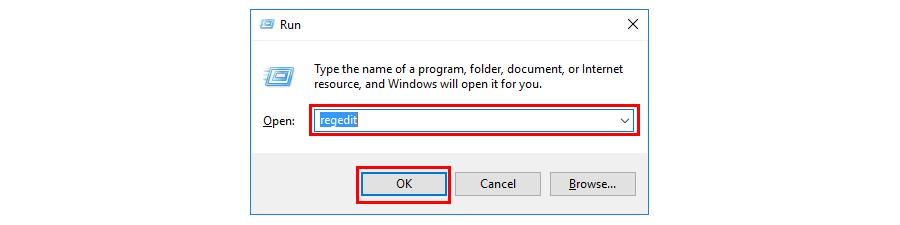 Type regedit
