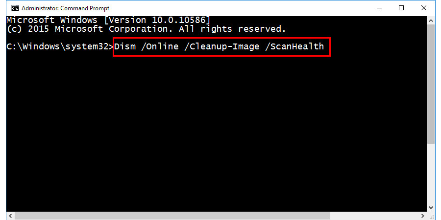 Dism /Online /Cleanup-Image /ScanHealth