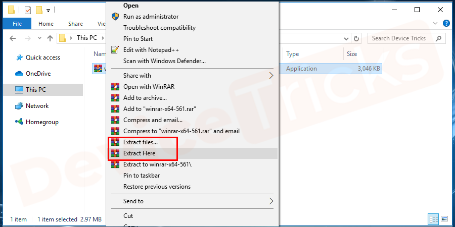 The file would contain in a zip folder. Extract the folder to the desktop or on the same window as per your convenience. Don’t copy the file to the program or folder file without extracting it. Because until the extraction the file will not be accessible.