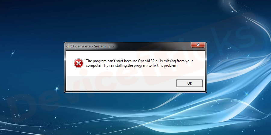 How to fix Openal32.dll is Missing or Not Found Errors ?