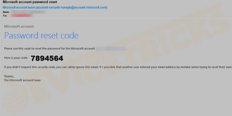 Check your email to see the verification code.