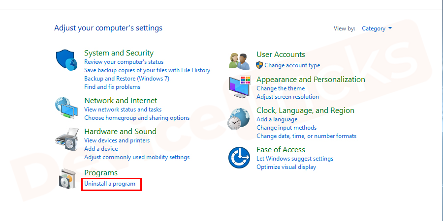 Click on the control panel, go to the program under which you can see uninstall a program click on it.