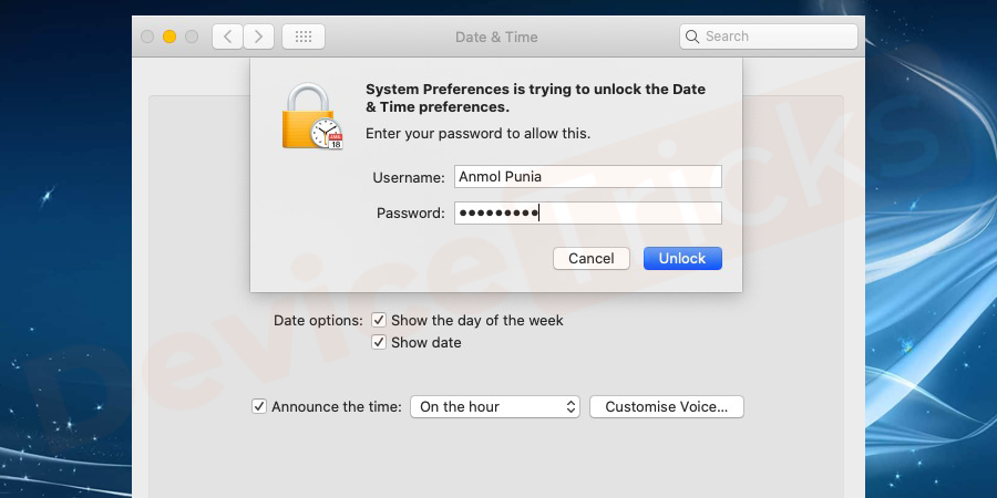 If the padlock appears at the bottom of the window, click on it. Enter your administrator username and password