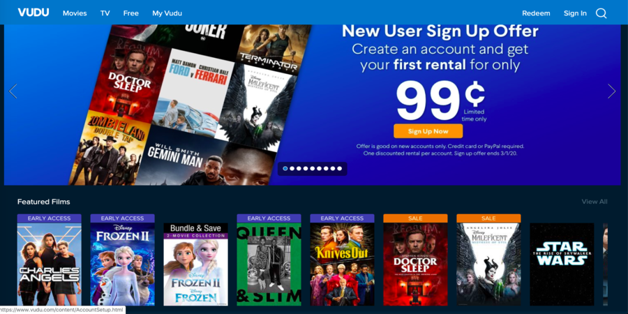 Vudu- Best Online Free Movie Streaming Website