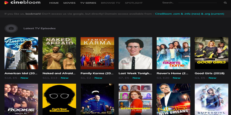Cinebloom to watch free tv shows online